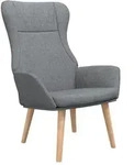 vidaXL Relaxsessel Hellgrau Stoff