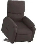 vidaXL Relaxsessel mit Aufstehhilfe Dunkelbraun Stoff