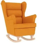 vidaXL Schaukelsessel Dunkelgelb 74x90x102 cm Stoff