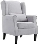 vidaXL Sessel Hellgrau Stoff