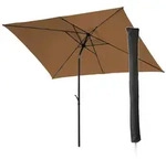SVITA Sonnenschirm Set 3x2m Balkonschirm rechteckig mit Sonnenschutz Matt