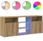 vidaXL TV-Schrank mit LED-Leuchten Artisan-Eiche 120x30x50 cm