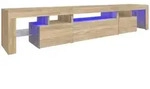 vidaXL TV-Schrank mit LED-Leuchten Sonoma-Eiche 215x36,5x40 cm