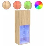 vidaXL TV-Schrank mit LED-Leuchten Sonoma-Eiche 40,5x30x102 cm