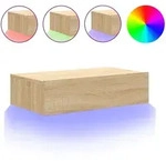 vidaXL TV-Schrank mit LED-Leuchten Sonoma-Eiche 60x35x15,5 cm
