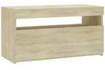 vidaXL TV-Schrank mit LED-Leuchten Sonoma-Eiche 75x35x40 cm