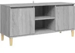 vidaXL TV-Schrank mit Massivholz-Beinen Grau Sonoma 103,5x35x50 cm