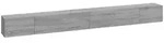 vidaXL 3-tlg. TV-Schrank-Set Grau Sonoma Holzwerkstoff
