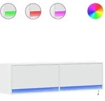 vidaXL TV-Wandschrank mit LED-Beleuchtung Wei&szlig; 140x31x38 cm