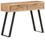 vidaXL Konsolentisch 100x35x76 cm Massivholz Akazie mit Naturkanten