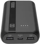CellularLine Power Bank 10000mAh mit USB-C & LEDs, Schwarz