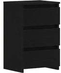 vidaXL Nachttisch 2 pcs Schwarz Eichen-Optik 40 x 35 x 62,5 cm