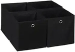Relaxdays Aufbewahrungsbox 4er Set, faltbare Regalboxen, HBT 30 x 30 x 30 cm,