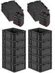 PROREGAL SuperSparSet 10x Eurobox NextGen Grip mit Scharnierdeckel & schwarzen