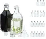 Relaxdays kleine Flaschen, 20er Set, 50 ml, Glasflaschen zum Bef&uuml;llen,