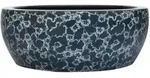 vidaXL Aufsatzwaschbecken Schwarz und Blau Rund &Oslash;41x14 cm Keramik