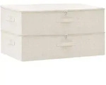 vidaXL Aufbewahrungsboxen 2 Stk. Stoff 70x40x18 cm Creme