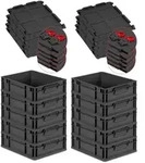 PROREGAL SuperSparSet 10x Eurobox NextGen Grip mit Scharnierdeckel & roten