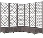 vidaXL Pflanzk&uuml;bel mit Rankgitter Braun 120x120x121,5 cm PP