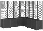 vidaXL Pflanzk&uuml;bel mit Rankgitter Schwarz 160x160x140 cm PP