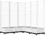 vidaXL Pflanzk&uuml;bel mit Rankgitter Wei&szlig; 120x120x121,5 cm PP