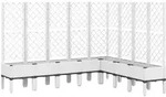 vidaXL Pflanzk&uuml;bel mit Rankgitter Wei&szlig; 200x160x142 cm PP