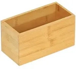 Relaxdays Ordnungsbox Bambus, schmale Aufbewahrungsbox ohne Deckel, HBT 9,5x18x9 cm,
