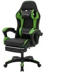 ML-Design Gaming Stuhl verstellbar, Schwarz-Gr&uuml;n, aus Kunstleder, Ergonomischer