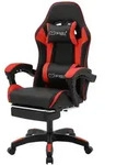 ML-Design Gaming Stuhl Rot, Kunstleder, ergonomisch, mit Fu&szlig;st&uuml;tze, Kopfst&uuml;tze,