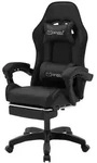 ML-Design Gaming Stuhl verstellbar, Schwarz, aus Kunstleder, Ergonomischer