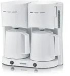 SEVERIN Filterkaffeemaschine Duo KA9314 1000W 8 Tassen Thermokanne wei&szlig;