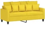 vidaXL 2-Sitzer-Sofa Hellgelb 140 cm Stoff
