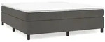 vidaXL Bettgestell ohne Matratze Dunkelgrau 160x200 cm Samt