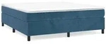 vidaXL Bettgestell ohne Matratze Dunkelblau 160x200 cm Samt