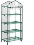 Outsunny-Foliengew&auml;chshaus-69L x 50B x 165H cm-Transparent