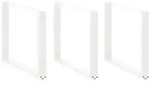 vidaXL Esstischbeine U-Form 3 Stk. Wei&szlig; 100x(72-73) cm Stahl
