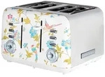 Laura Ashley &ndash; 4-Scheiben-Toaster, 7 Stufen, Br&ouml;tchenaufsatz, Auftaufunktion,