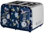 Laura Ashley &ndash; 4-Scheiben-Toaster, 7 Stufen, Br&ouml;tchenaufsatz, Auftaufunktion,