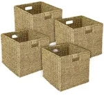 HMF Aufbewahrungskorb passend f&uuml;r KALLAX Regal, Korb geflochten aus Seegras mit