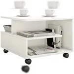 VCM Beistelltisch & Couchtisch Stango Wei&szlig; H. 40 x B. 50 x T. 50 cm