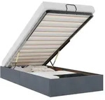 vidaXL Ottoman-Bett ohne Matratze Dunkelgrau 90x190 cm Samt