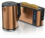 Arendo Fr&uuml;hst&uuml;cksset 2-teilig, Langschlitztoaster f&uuml;r 2 Scheiben,...