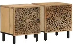 vidaXL Nachttische 2 Stk. 40x33x46 cm Massivholz Mango