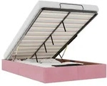 vidaXL Ottoman-Bett ohne Matratze Rosa 120x200 cm Samt