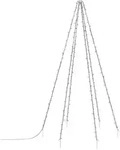 ECD Germany Fahnenmast Lichterkette 6x2,08 m 192 LEDs Warmwei&szlig; IP44