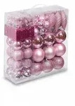 Relaxdays Weihnachtskugeln 110er Set, Kunststoff, Weihnachtsbaumdeko mit Kugeln &