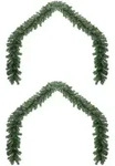 vidaXL Weihnachtsgirlande mit 600 LEDs 2 pcs Gr&uuml;n PVC