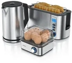 Arendo Fr&uuml;hst&uuml;cks-Set, 8er Eierkocher EIGHTCOOK, Wasserkocher 1,5l, 4-Scheiben