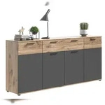 Mason Sideboard 4 T&uuml;ren, 1 Schublade Eiche dekor.