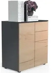 VCM Dalosa4 Sideboard 2 T&uuml;ren 2 Schubladen anthrazit, Eiche dekor.